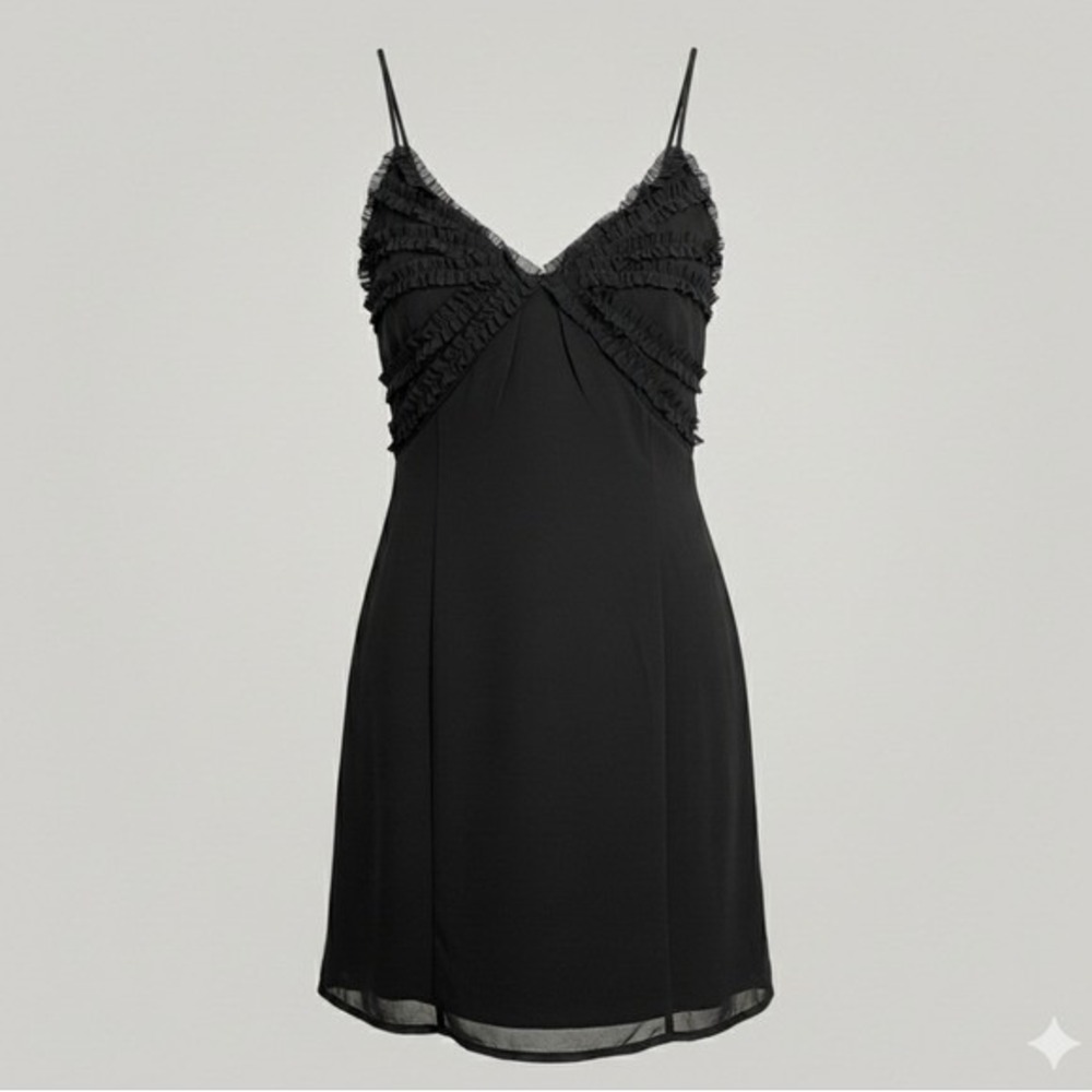 Forever 21 Elegant Black Spaghetti Strap Dress Woman's Size Small